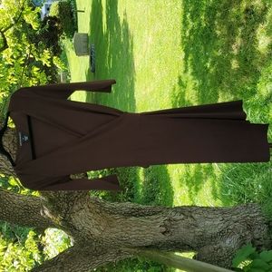 Jones of New York brown wrap dress size 12